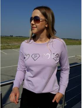 Bluza dresowa serca K6 lila
