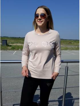 Bluza dresowa serca K2 beż