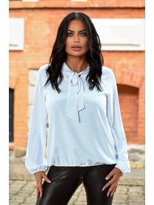 bluzka z wiązaniem pod szyją