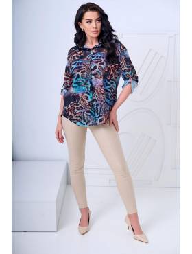 BIG koszula wzorzysta 3/4