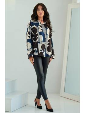 BIG koszula wzorzysta elegancka z mankietem