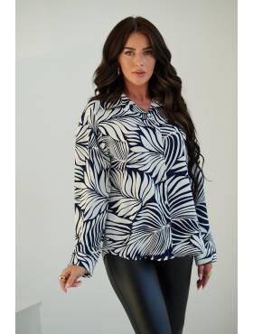 BIG koszula wzorzysta elegancka z mankietem