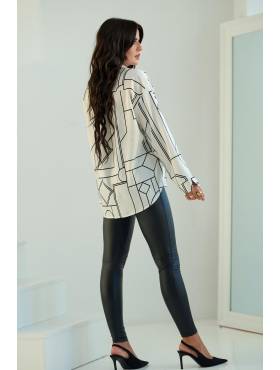 BIG koszula wzorzysta elegancka z mankietem