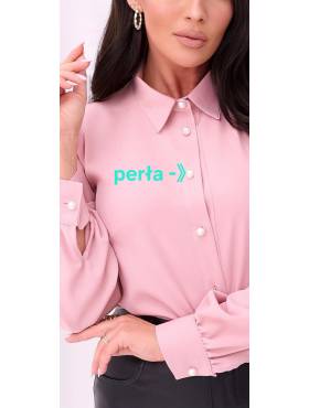 koszula z ozdobnymi guzikami, perła lub dżet